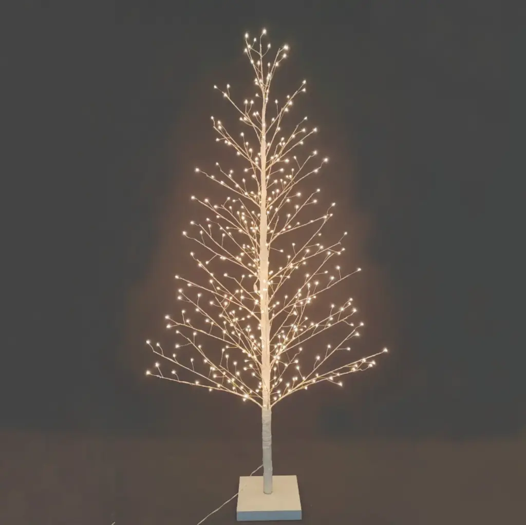 Šviečianti LED dekoracija-medelis, baltas, 180 cm, 695 LED, šiltai balta, IP20