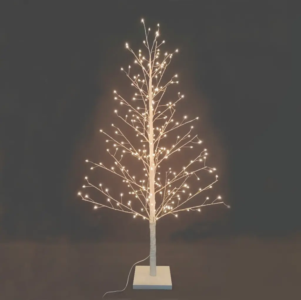 Šviečianti LED dekoracija-medelis, baltas, 150 cm, 326 LED, šiltai balta, IP20