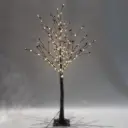 Šviečianti LED dekoracija-medelis su uogomis, rudas, 160 cm, 156 LED, šiltai balta, IP44