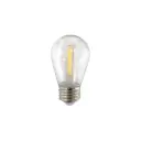 Lemputė LED E27 2W, skaidri su gija, šiltai balta, POLAMP
