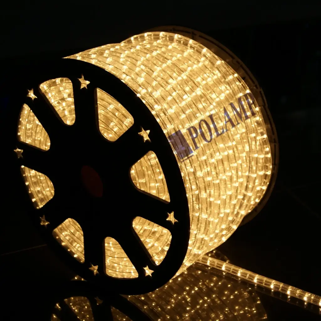 PROfesionali LED žarna-kabelis ROPELIGHT NK1 POLAMP, 13 mm, 36 LED/m, hor., 230V, šiltai balta, IP67, 1m