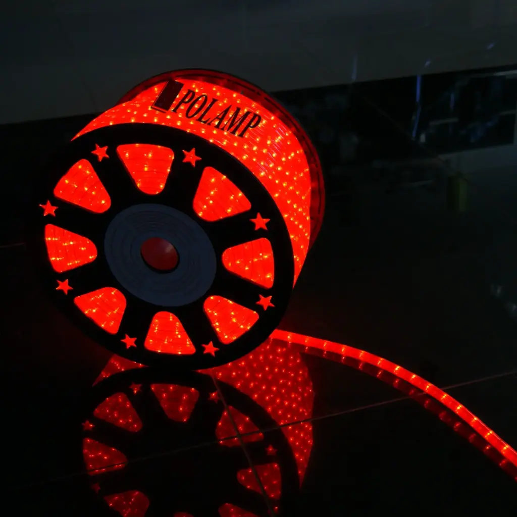 PROfesionali LED žarna-kabelis ROPELIGHT NK1 POLAMP, 13 mm, 36 LED/m, hor., 230V, raudona, IP67, 1m