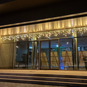 PROfesionali FLASH girlianda-varvekliai POLAMP, 5m(2,5+2,5)x0,7m, 96+24 LED, šiltai balta, juodu laidu, IP67