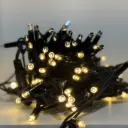 PROfesionali FLASH lempučių girlianda POLAMP, 10m (5+5), 80+20 LED, šiltai balta, juodu laidu, IP67