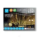 FLASH lempučių užuolaida POLAMP, 5x0,5m, 192+48 LED, šaltai balta, skaidriu laidu, IP44