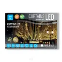 FLASH lempučių užuolaida POLAMP, 5x1m, 320+80 LED, šaltai balta, skaidriu laidu, IP44