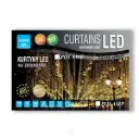 FLASH lempučių užuolaida POLAMP, 2,5x1,5m, 304+76 LED, šaltai balta, skaidriu laidu, IP44