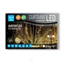 FLASH lempučių užuolaida POLAMP, 2,5x6m, 576+144 LED, šaltai balta, skaidriu laidu, IP44