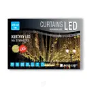 FLASH lempučių užuolaida POLAMP, 2,5x3m, 520+80 LED, šiltai balta, skaidriu laidu, IP44