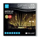 FLASH lempučių užuolaida POLAMP, 2,5x9m, 800+200 LED, šiltai balta, skaidriu laidu, IP44