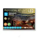 PROfesionalus FLASH lempučių tinklas POLAMP, 3x2m, 238+40 LED, šiltai balta, juodu laidu, IP67