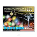 PROfesionali lempučių girlianda POLAMP, 10m (5+5), 100 LED, raudona, žaliu laidu, IP67