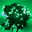 PROfesionali lempučių girlianda POLAMP, 10m (5+5), 100 LED, alyvuogių žalia, juodu laidu, IP67