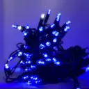 PROfesionali FLASH lempučių girlianda POLAMP, 10m (5+5), 80+20 LED, mėlyna, žaliu laidu, IP67