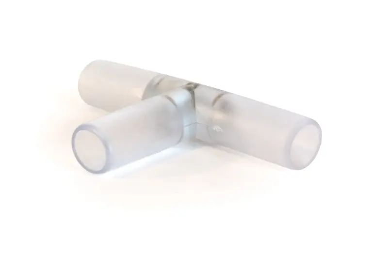 Plastikinė 2 pol. „T“ jungtis švieč. kab. NK1, NK2, NK3 tarpusavio sujungimui, POLAMP