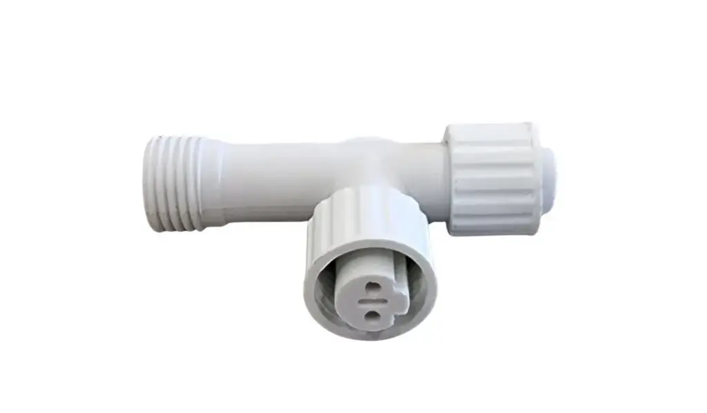 Šakotuvas 2xF 1xM, baltas, POLAMP