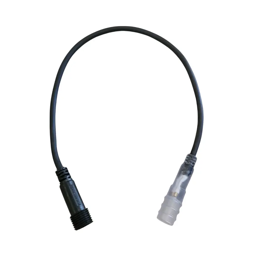 Jungiamasis kabelis girliandai - švieč. kab., 1xM 1xSPIN, 0,5m, juodas, POLAMP