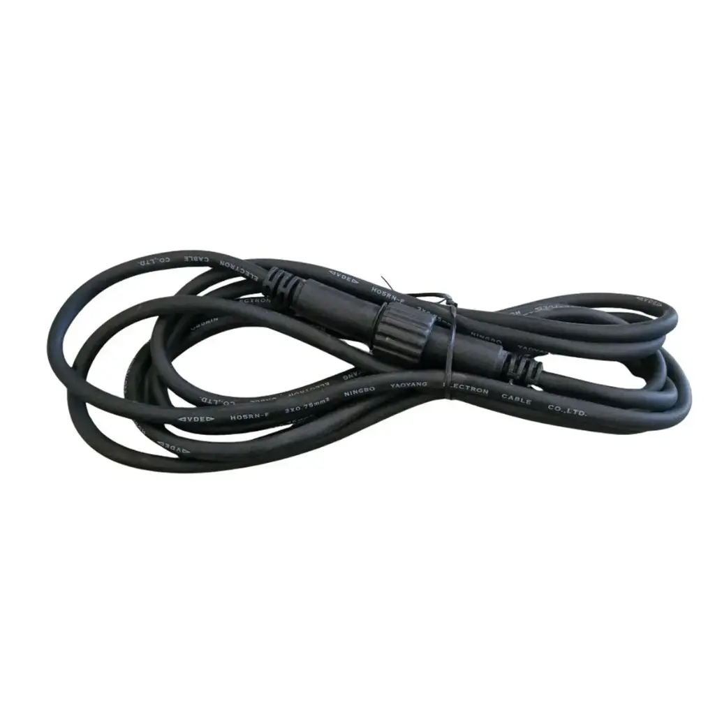 Ilgiklis girliandai 1xF 1xM, 0,5m, juodas, POLAMP