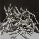 PROfesionali tanki lempučių girlianda POLAMP, 5m (2,5+2,5), 300 LED, šiltai balta, baltu laidu, IP67