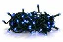 FLASH lempučių girlianda POLAMP, 10m, 80+20 LED, mėlyna, žaliu laidu, IP44
