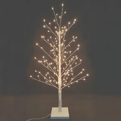 [MED-B-120] Šviečianti LED dekoracija-medelis, baltas, 120 cm, 256 LED, šiltai balta, IP20