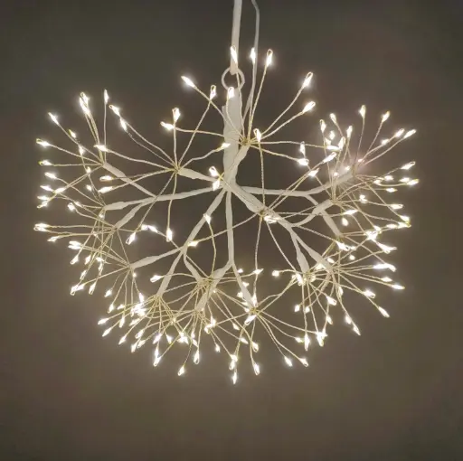 [MED-SAK-30] Šviečiantis LED pusrutulis, baltas, 30 cm, 192 LED, šiltai balta, IP44