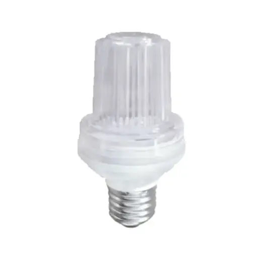 [POL-LED FLASH E27 3W CW] Lemputė blykstė žybsnis (stroboskopas), 1 sek., LED E27 3W, skaidri, šaltai balta, POLAMP