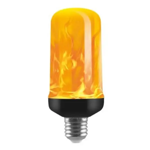 [POL-LED FIRE E27 4-6W BL] Lemputė su liepsnos efektu, LED E27 4-6W, matinė, POLAMP