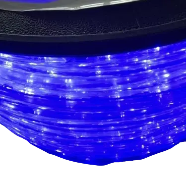 [POL-LRLNK1H-BLU1] PROfesionali LED žarna-kabelis ROPELIGHT NK1 POLAMP, 13 mm, 36 LED/m, hor., 230V, mėlyna, IP67, 1m