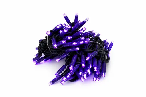 [POL-PLSL10M-PU-PU] PROfesionali lempučių girlianda POLAMP, 10m (5+5), 100 LED, purpurinė, purpuriniu laidu, IP67