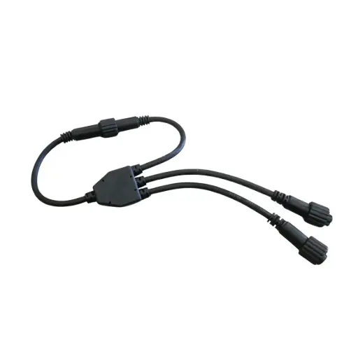 [POL-CON1TO3-BL] Šakotuvas-kabelis 3xF 1xM, juodas, POLAMP