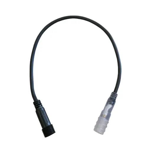 [POL-KSMRL-0,5-BL] Jungiamasis kabelis girliandai - švieč. kab., 1xM 1xSPIN, 0,5m, juodas, POLAMP