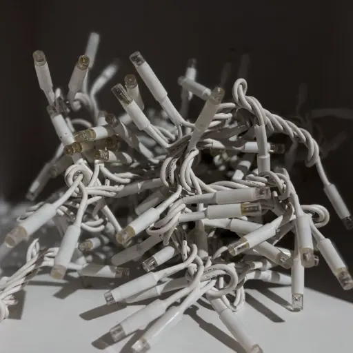 [POL-PCLSL5M-WW-W] PROfesionali tanki lempučių girlianda POLAMP, 5m (2,5+2,5), 300 LED, šiltai balta, baltu laidu, IP67